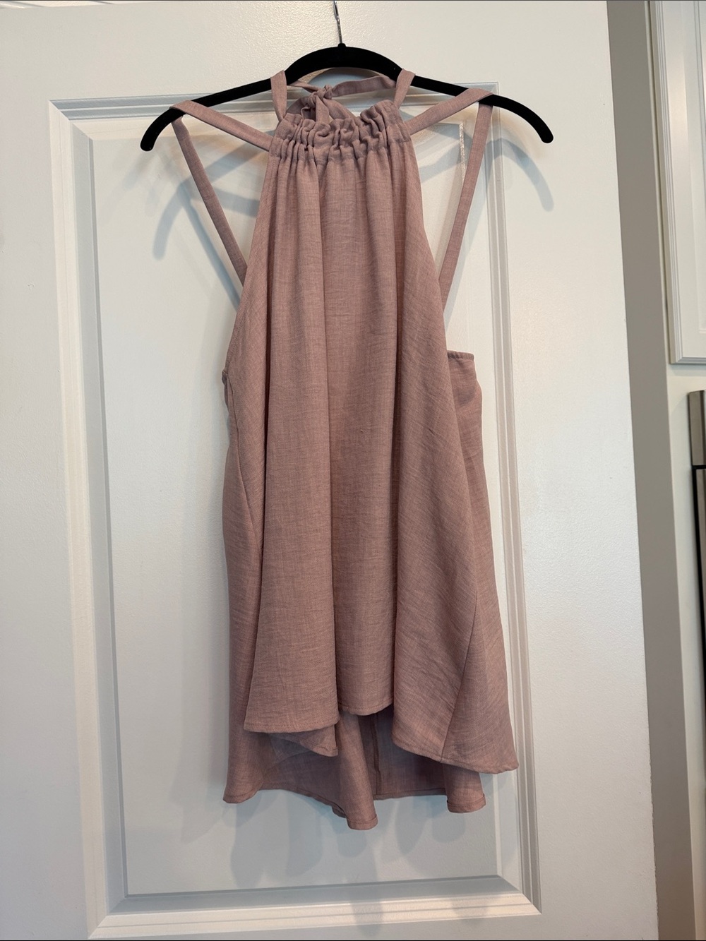 Strappy Halter Tunic Top in Dusty Mauve